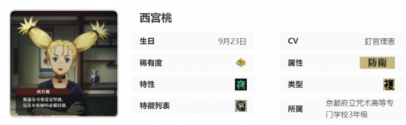 《咒术回战幻影**》SR西宫桃怎么样